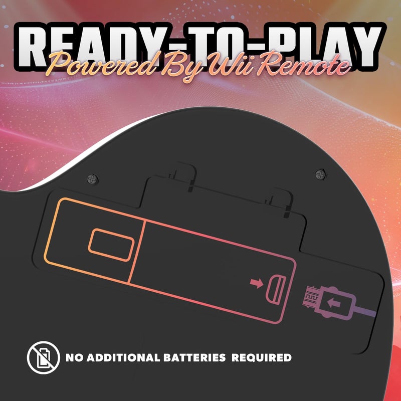 Hyperkin - Hyper Strummer - Wireless Wii Guitar Controller with Strap - Compatible with Guitar Hero and Rock Band Games (EXCLUDING: Rock Band 1) - Image 3